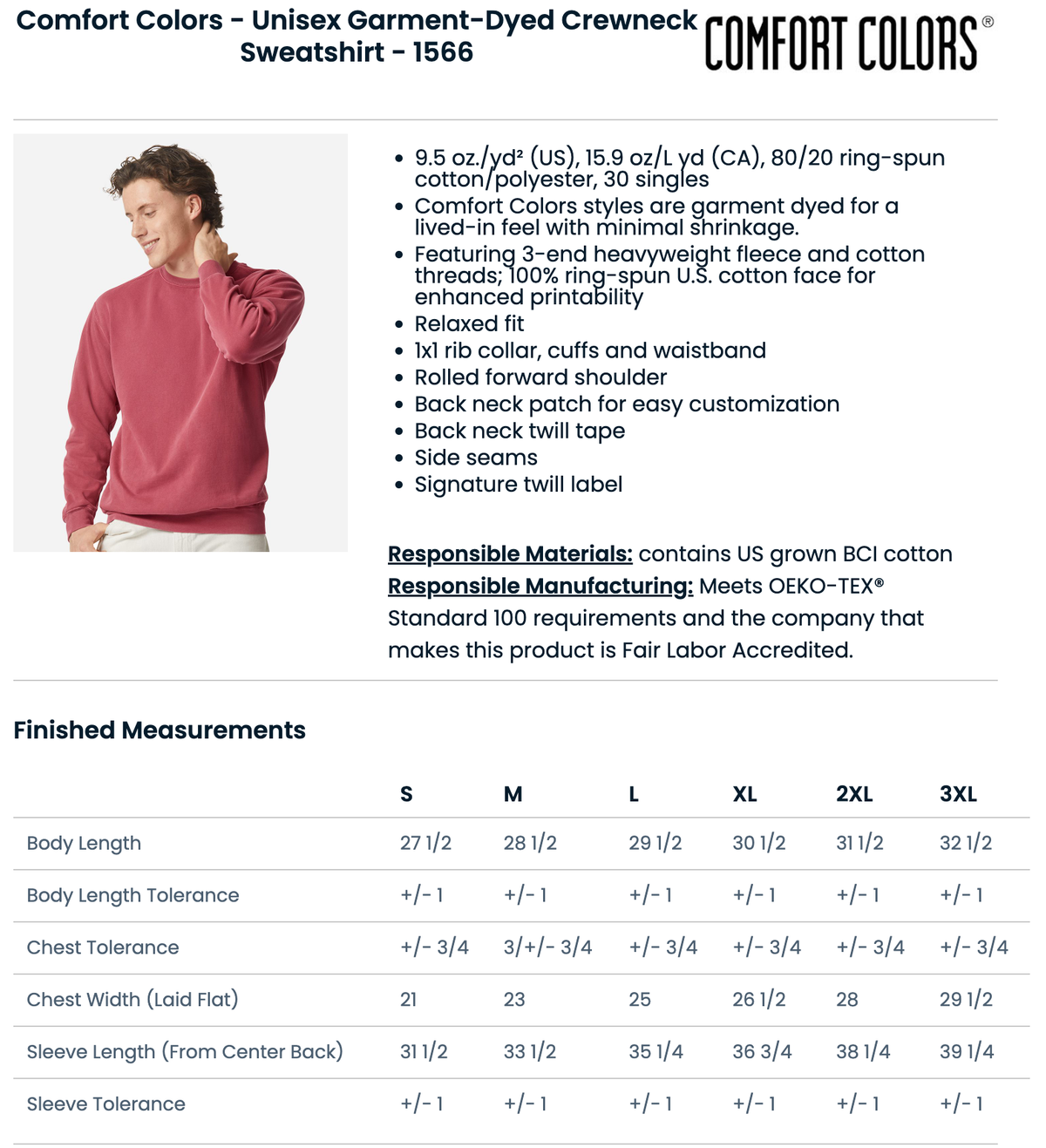 CSMS - Luminary - Comfort Colors Garment Dyed Crewneck Sweatshirt