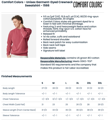 CSMS - Luminary - Comfort Colors Garment Dyed Crewneck Sweatshirt