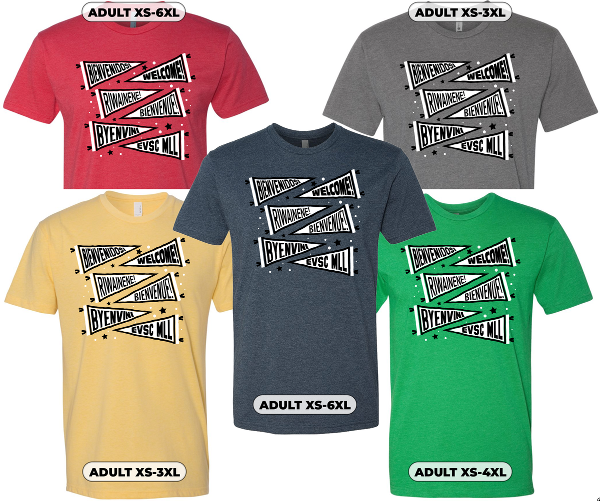 EVSC MLL - Welcome Pennants - Short Sleeve Next Level T-Shirt