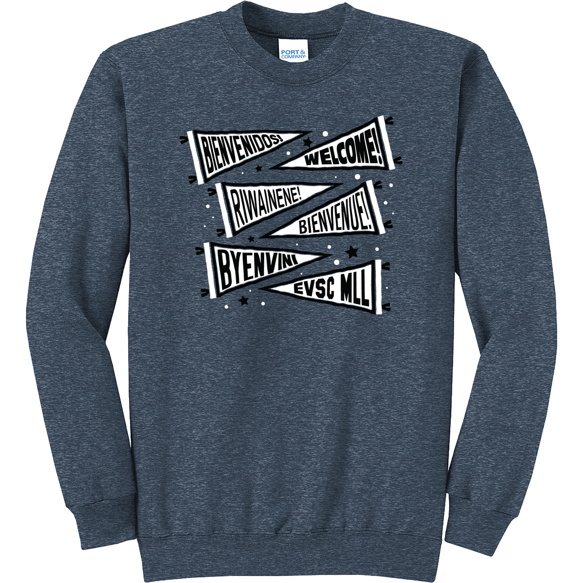 EVSC MLL - Welcome Pennants - Crewneck Sweatshirt