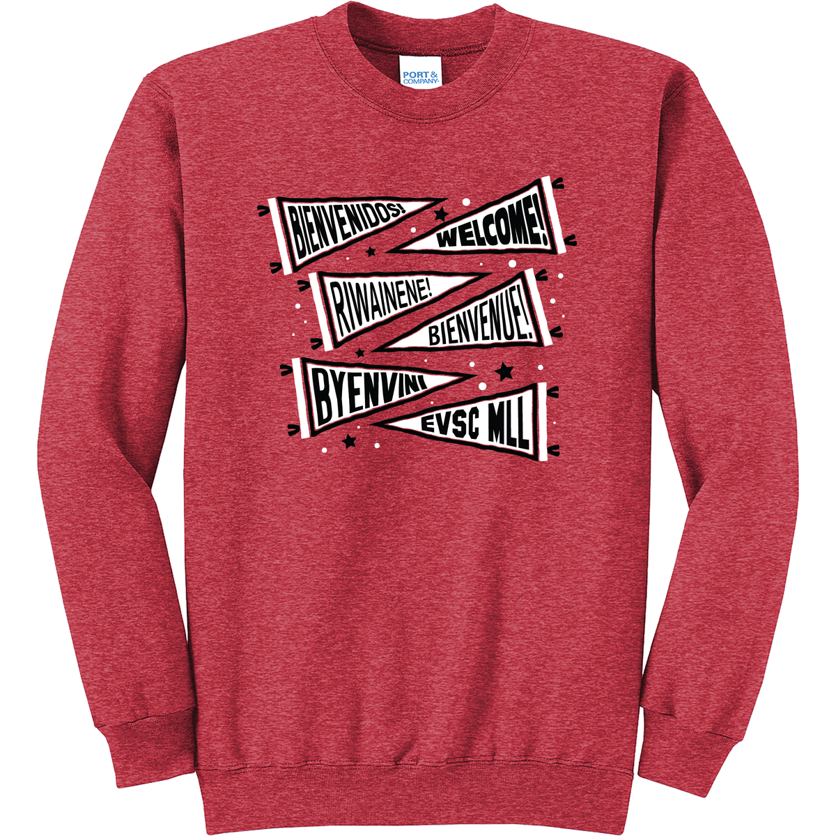 EVSC MLL - Welcome Pennants - Crewneck Sweatshirt