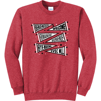 EVSC MLL - Welcome Pennants - Crewneck Sweatshirt