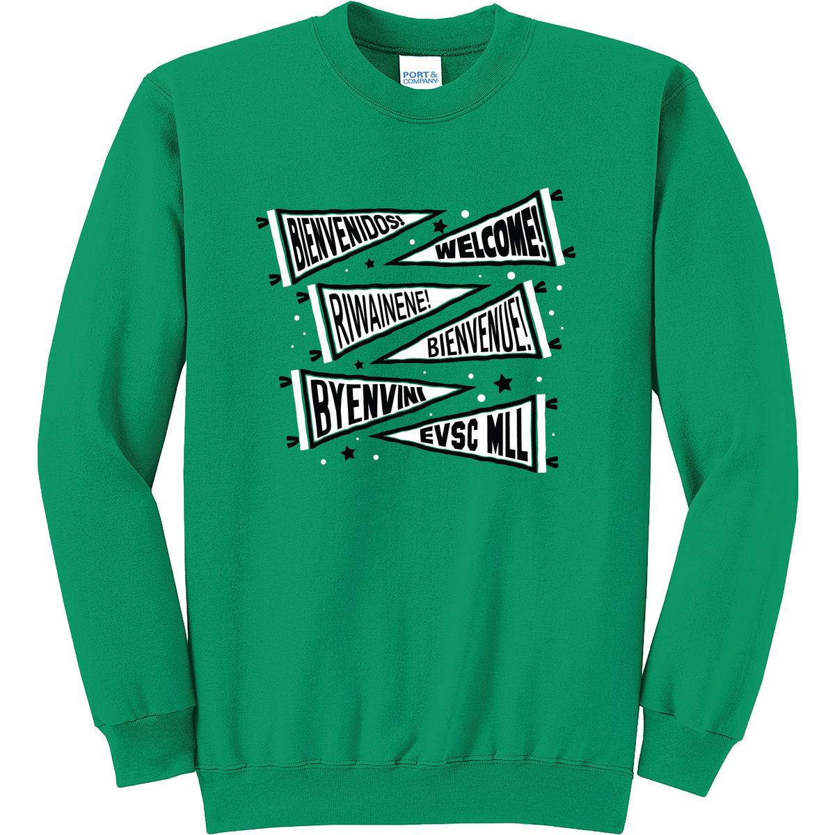 EVSC MLL - Welcome Pennants - Crewneck Sweatshirt