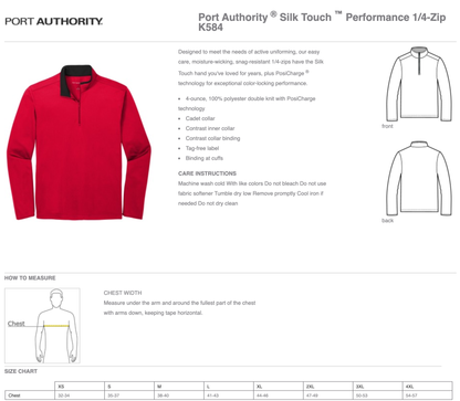 HWC Logo - 1/4 Zip Polyester Pullover - Embroidered