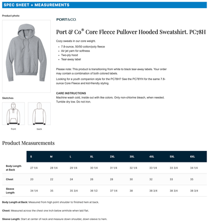 CSMS - Retro Stripes - Port & Co. Hoodie