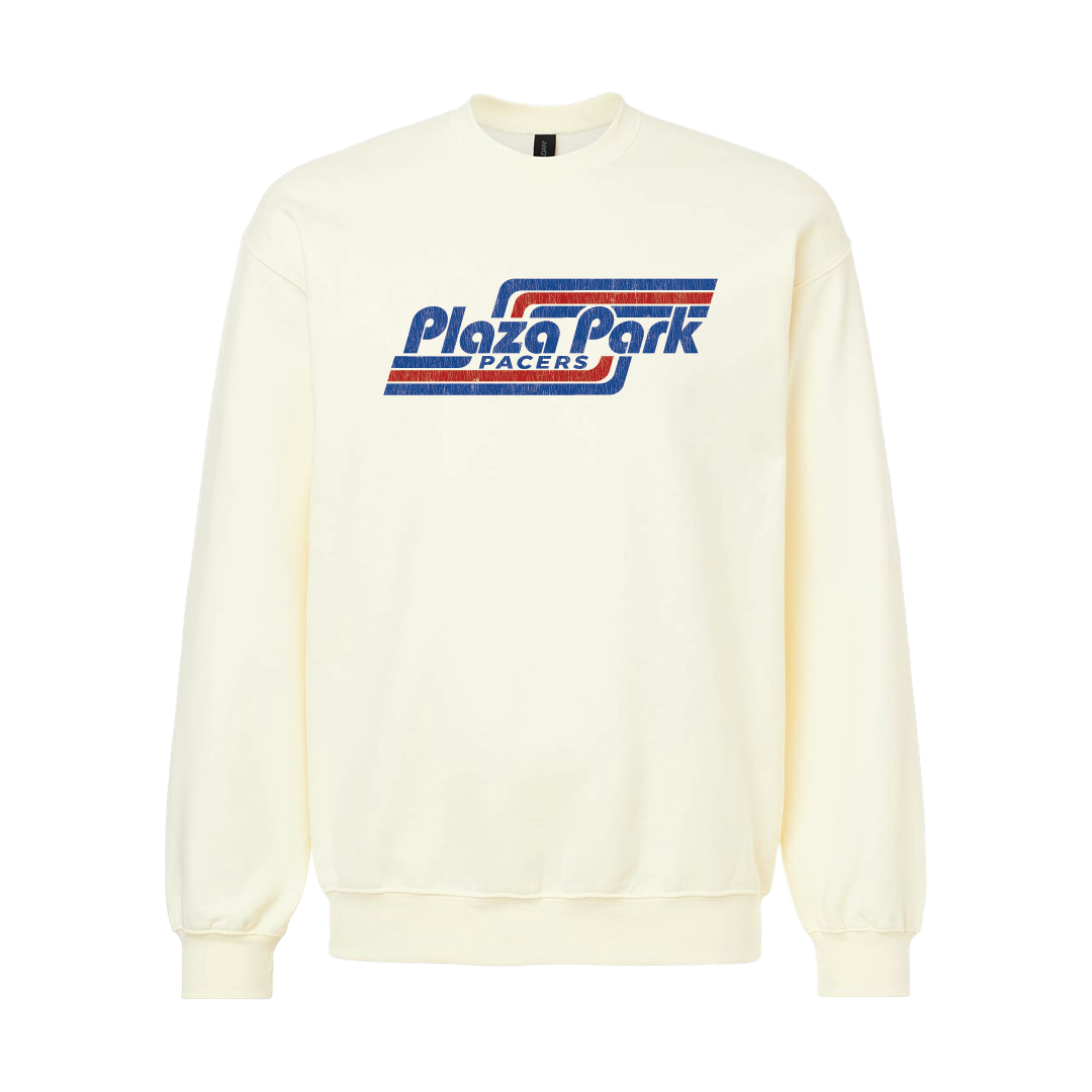 Plaza Retro Striped - Softstyle® Midweight Crewneck Sweatshirt
