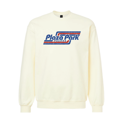 Plaza Retro Striped - Softstyle® Midweight Crewneck Sweatshirt