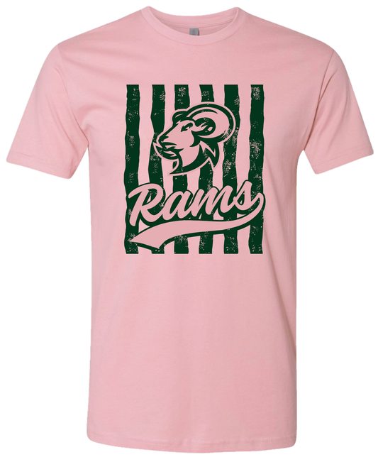 Rams Stripes - Short Sleeve Soft T-Shirt