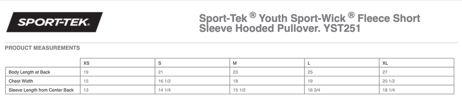Sport-tek size chart