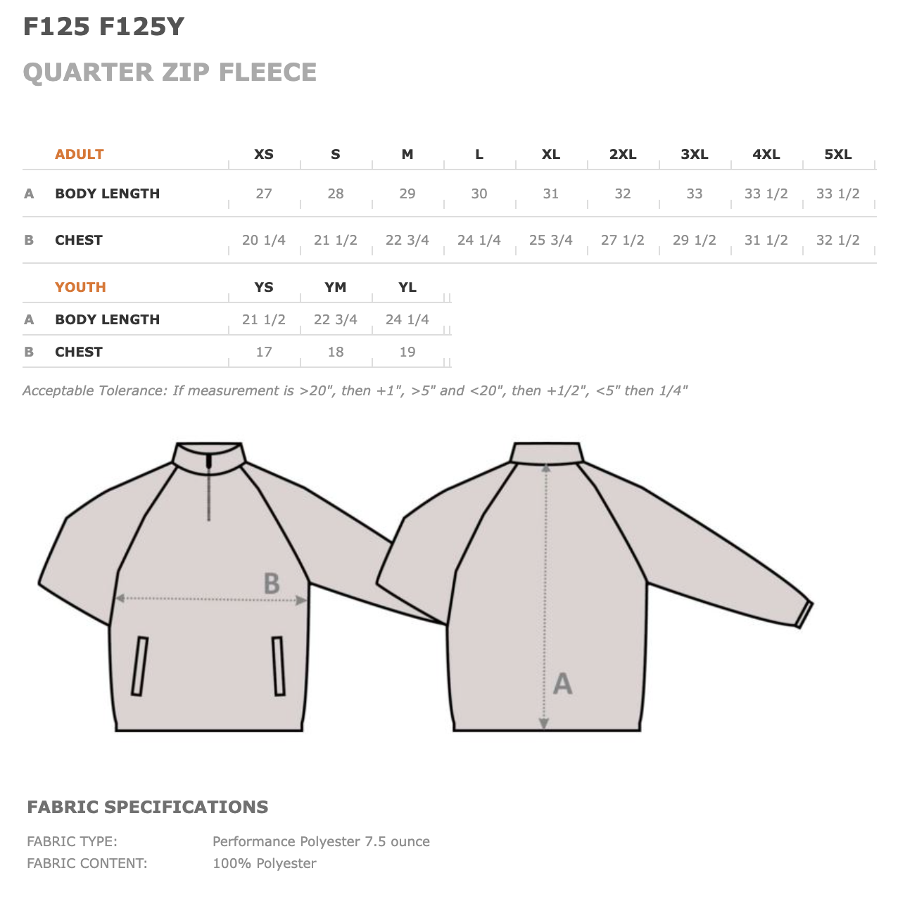 GS Uniform -  Quarter Zip Polyester Pullover