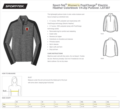 HWC Logo - 1/4 Zip Polyester Colorblock Pullover - Embroidered