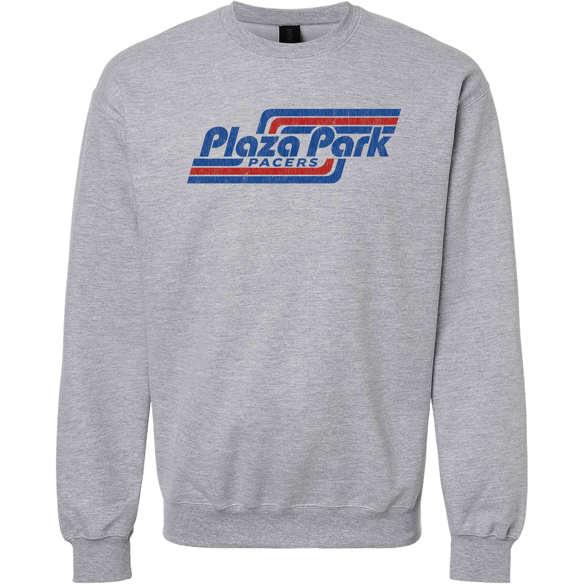 Plaza Retro Striped - Softstyle® Midweight Crewneck Sweatshirt